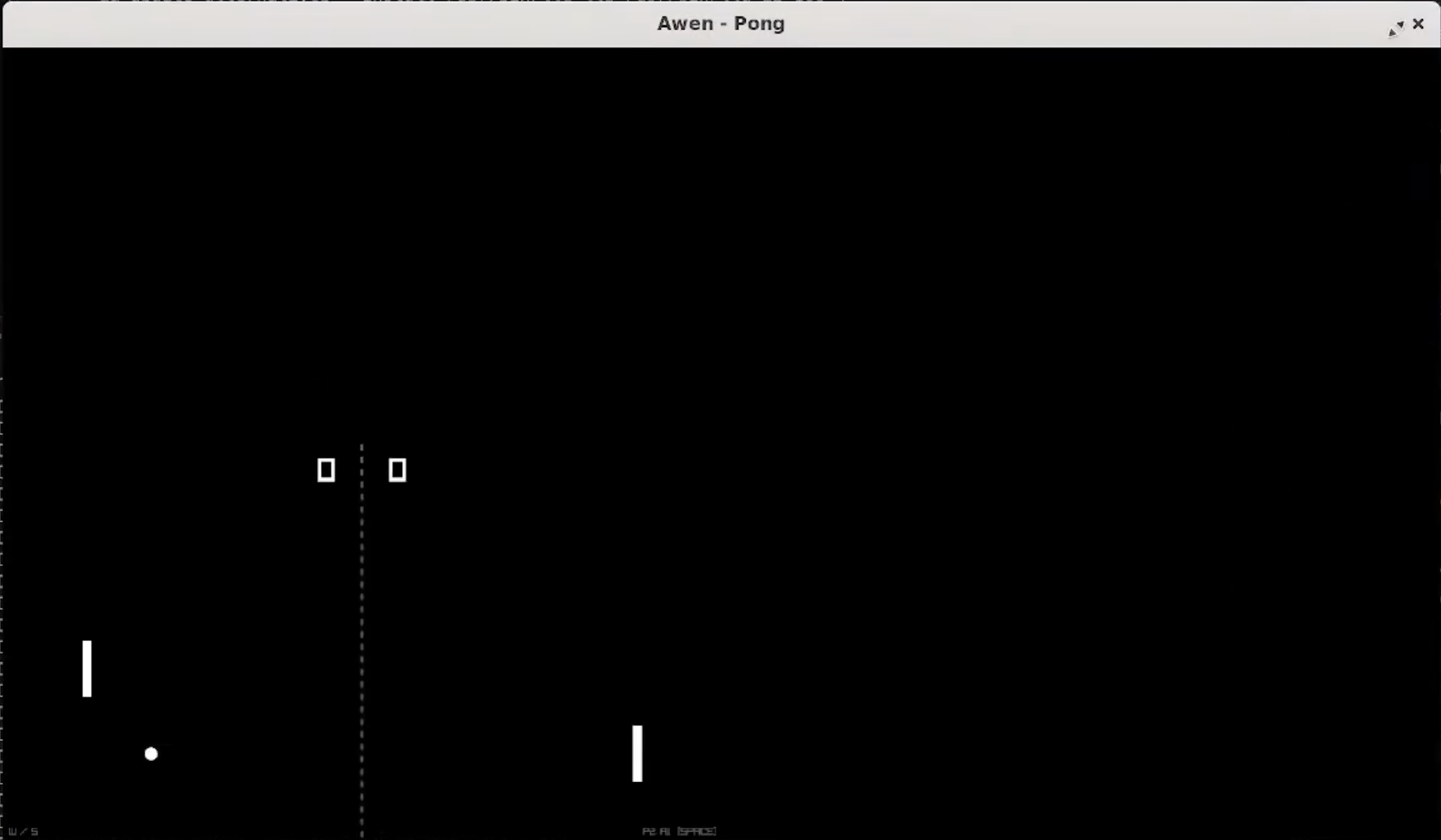 Awen with a title bar but incorrect high-DPI scaling